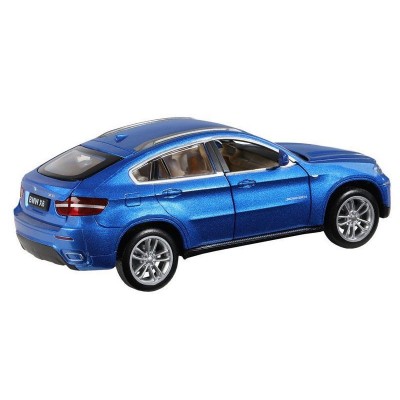 Машина "АВТОПАНОРАМА" BMW X6, синий, 1/32, свет, звук, инерция, в/к 17,5*13,5*9 см