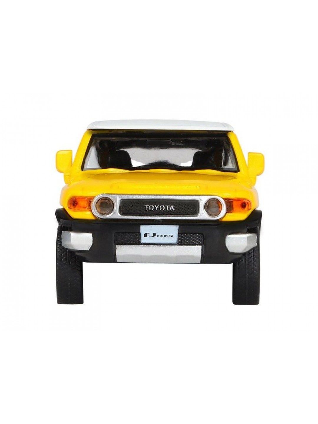 Машина "АВТОПАНОРАМА" Toyota FJ Cruiser,желтый, 1/32, свет, звук, инерция, в/к 17,5*13,5*9 см
