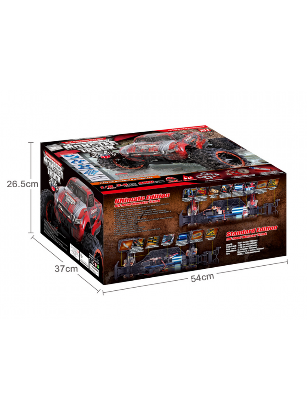 Радиоуправляемый монстр Remo Hobby Dinosaurs Master Brushless UPGRADE (синий) 4WD 2.4G 1/8 RTR