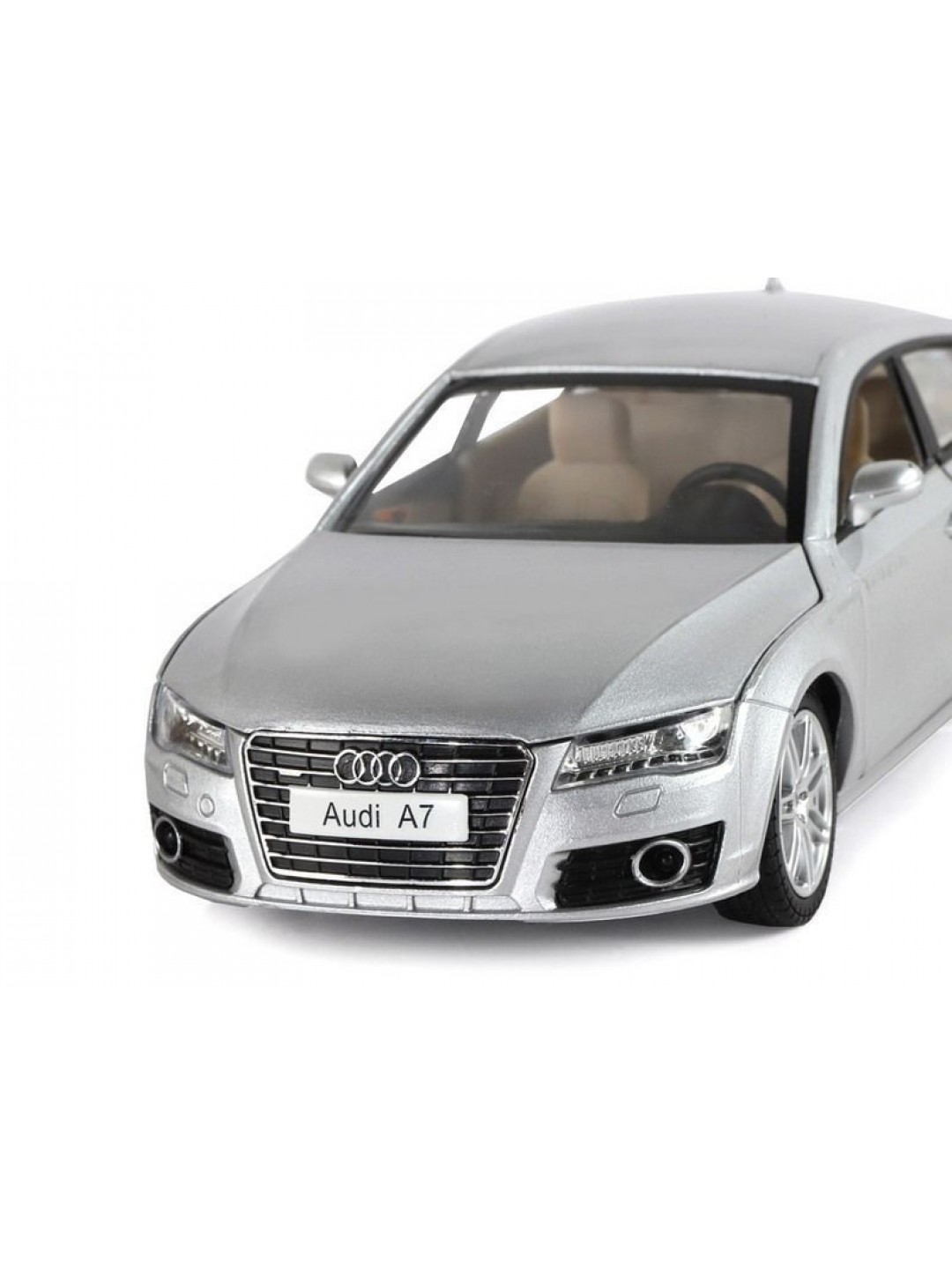 Машина "АВТОПАНОРАМА" Audi A7, серебряный, 1/24, свет, звук, в/к 24,5*12,5*10,5 см