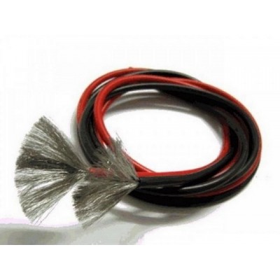 Провод AWG 8 (8,37кв.мм) силиконовый, многожильный, черный (1м) Провод AWG 8 (8,37кв.мм) силиконовый, многожильный, черный (1м)