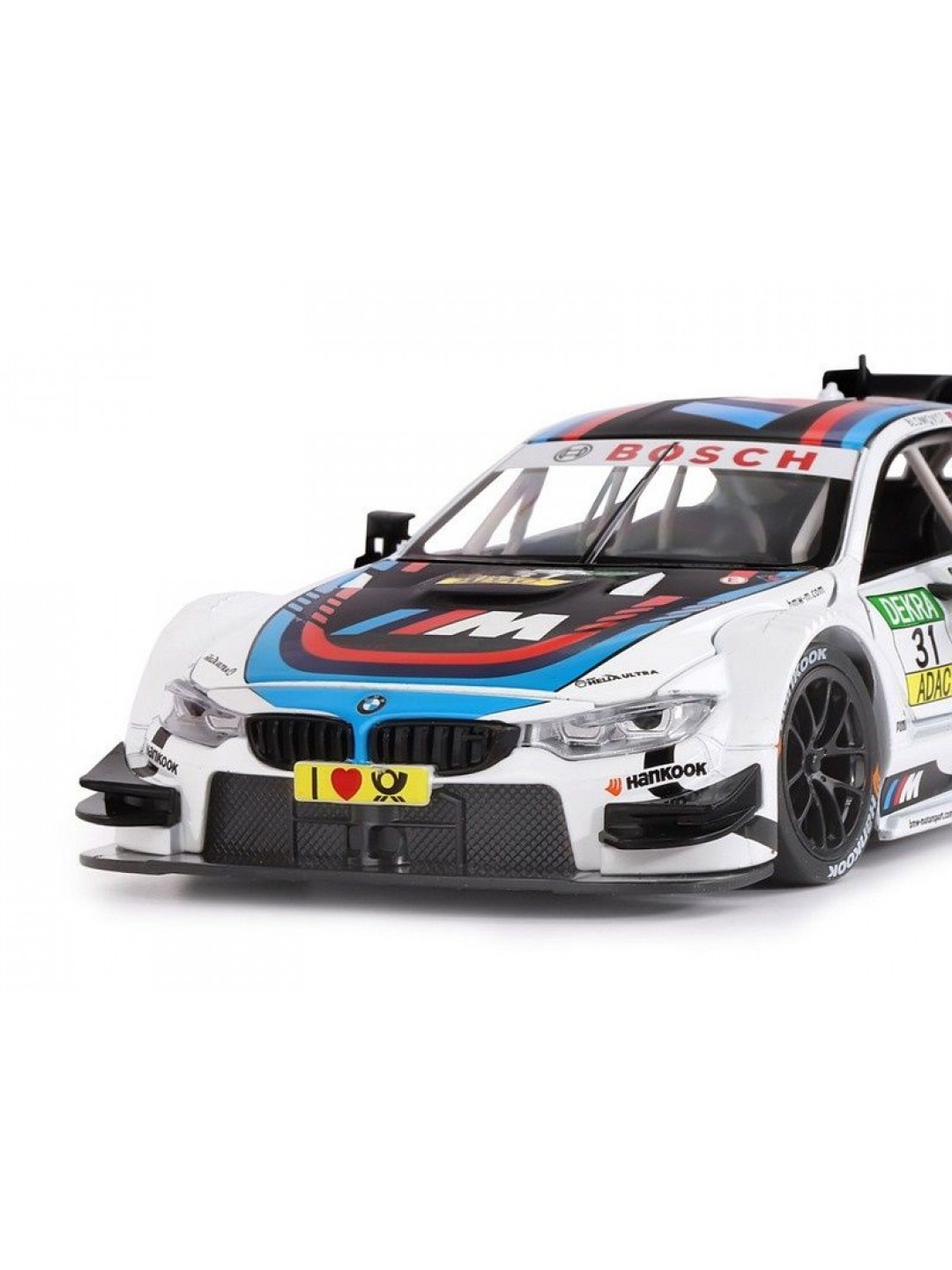 Машина "АВТОПАНОРАМА" BMW M4, белый, 1/24, свет, звук, в/к 24,5*12,5*10,5 см