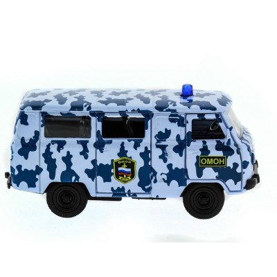 Машина "АВТОПАНОРАМА" инерц. УАЗ-452 (ОМОН) 1/50, в/к 12*7*5,5 см