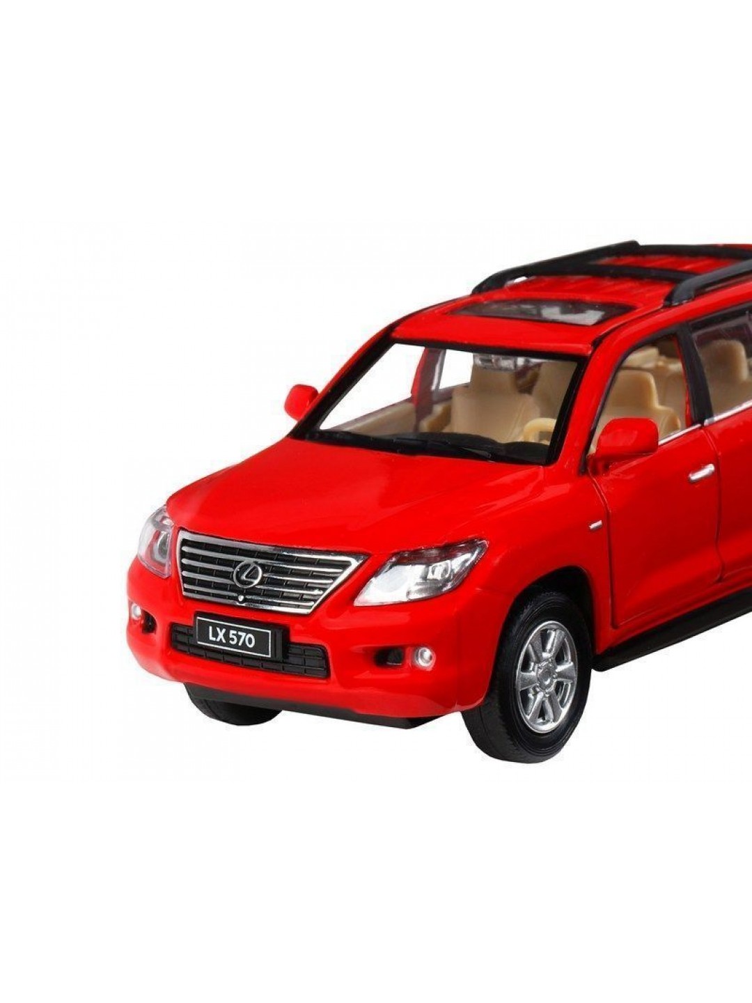 Машина "АВТОПАНОРАМА" Lexus LX570, красный, 1/32, свет, звук, инерция, в/к 17,5*13,5*9 см