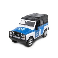 Машина "АВТОПАНОРАМА" УАЗ-469 1/24 в/к 22*12*11 см, бело-синий Машина "АВТОПАНОРАМА" УАЗ-469 1/24 в/к 22*12*11 см, бело-синий