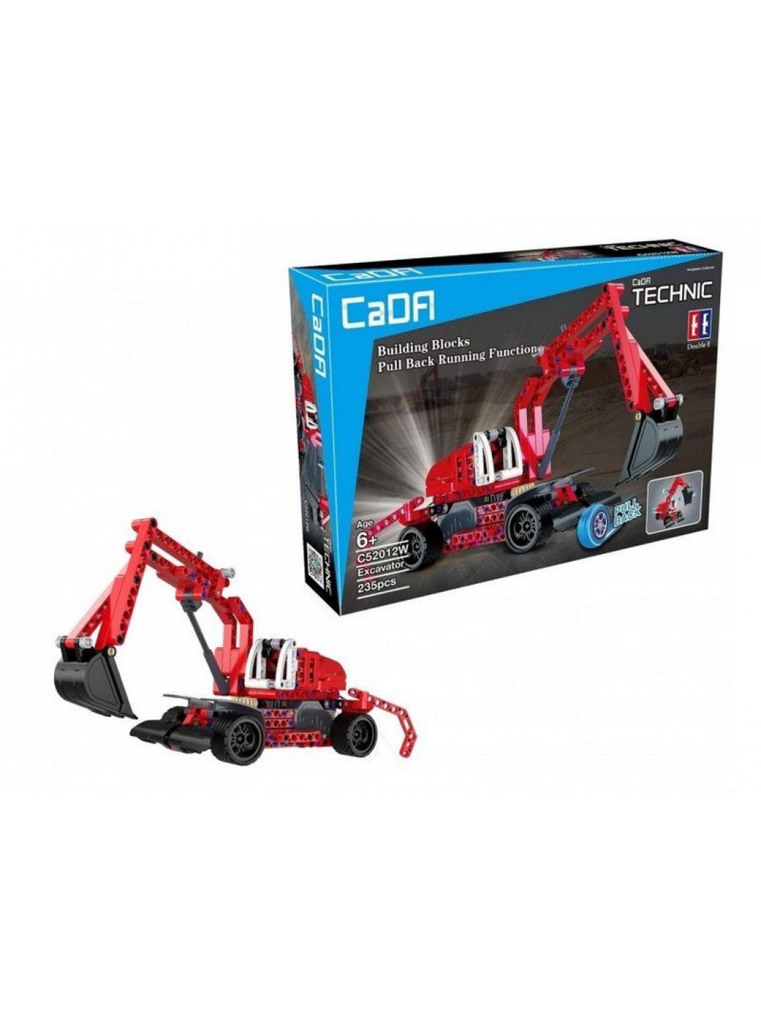 Конструктор CaDA Technic экскаватор совместим с C52011W, инерционный (235 деталей)