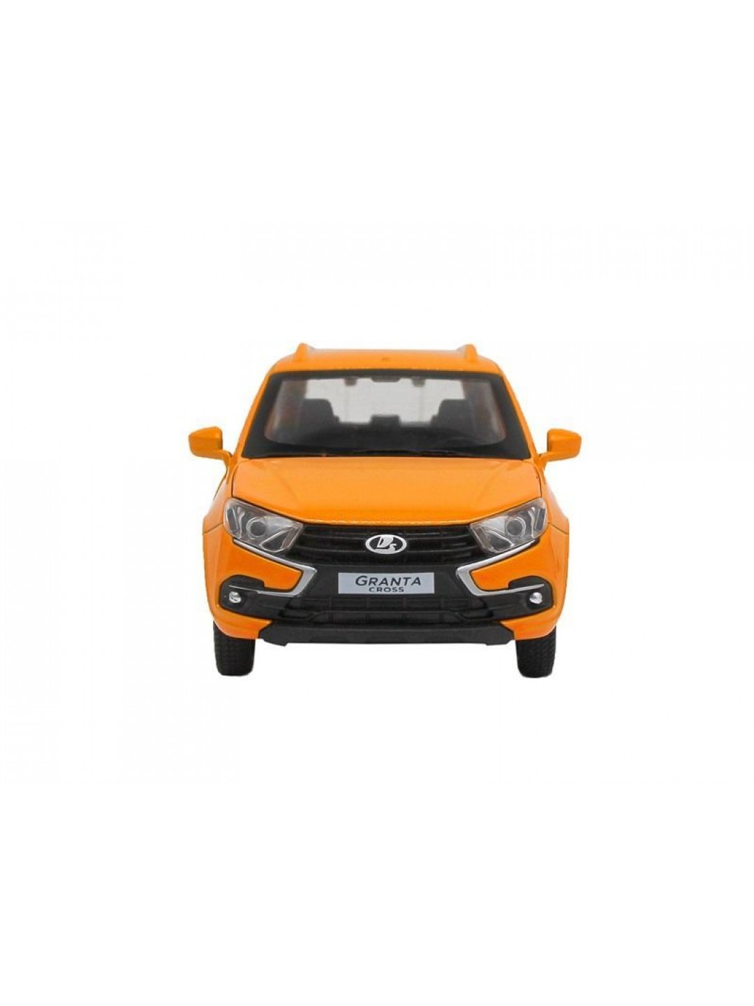 Машина "АВТОПАНОРАМА" LADA GRANTA CROSS,оранж, 1/24, свет, звук, инерция, в/к 24,5*12,5*10,5 см