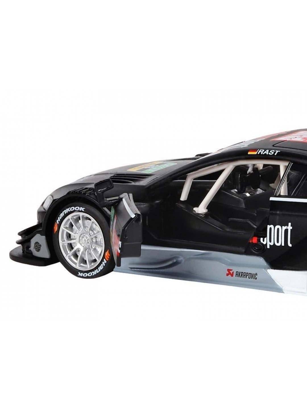 Машина "АВТОПАНОРАМА" Audi RS 5 DTM, черный матовый, 1/32, свет, звук, инерция, в/к 17,5*13,5*9 см
