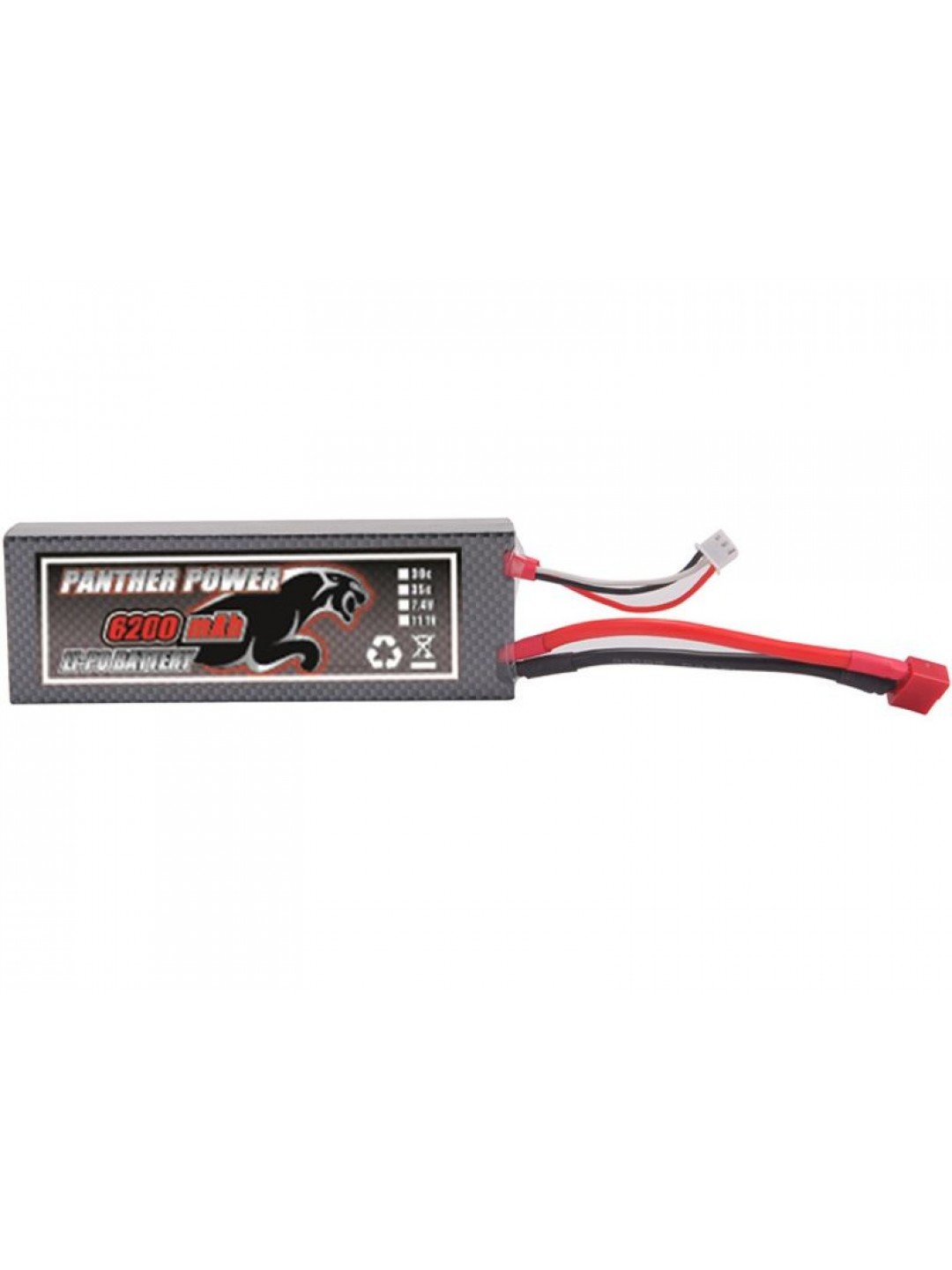 Аккумулятор Li-Po 6200mAh, 7,4V, T-plug в жестком корпусе для Remo Hobby