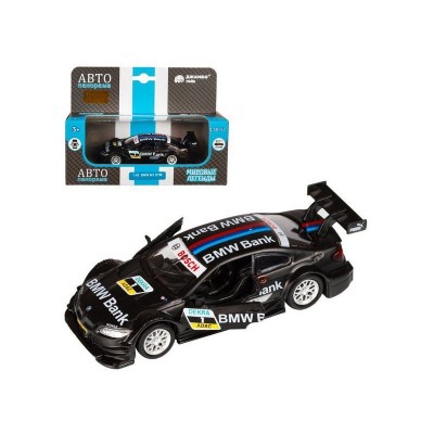 Машина "АВТОПАНОРАМА" BMW M3, DTM, 1/42, черный, инерция, откр. двери, в/к 17,5*12,5*6,5 см