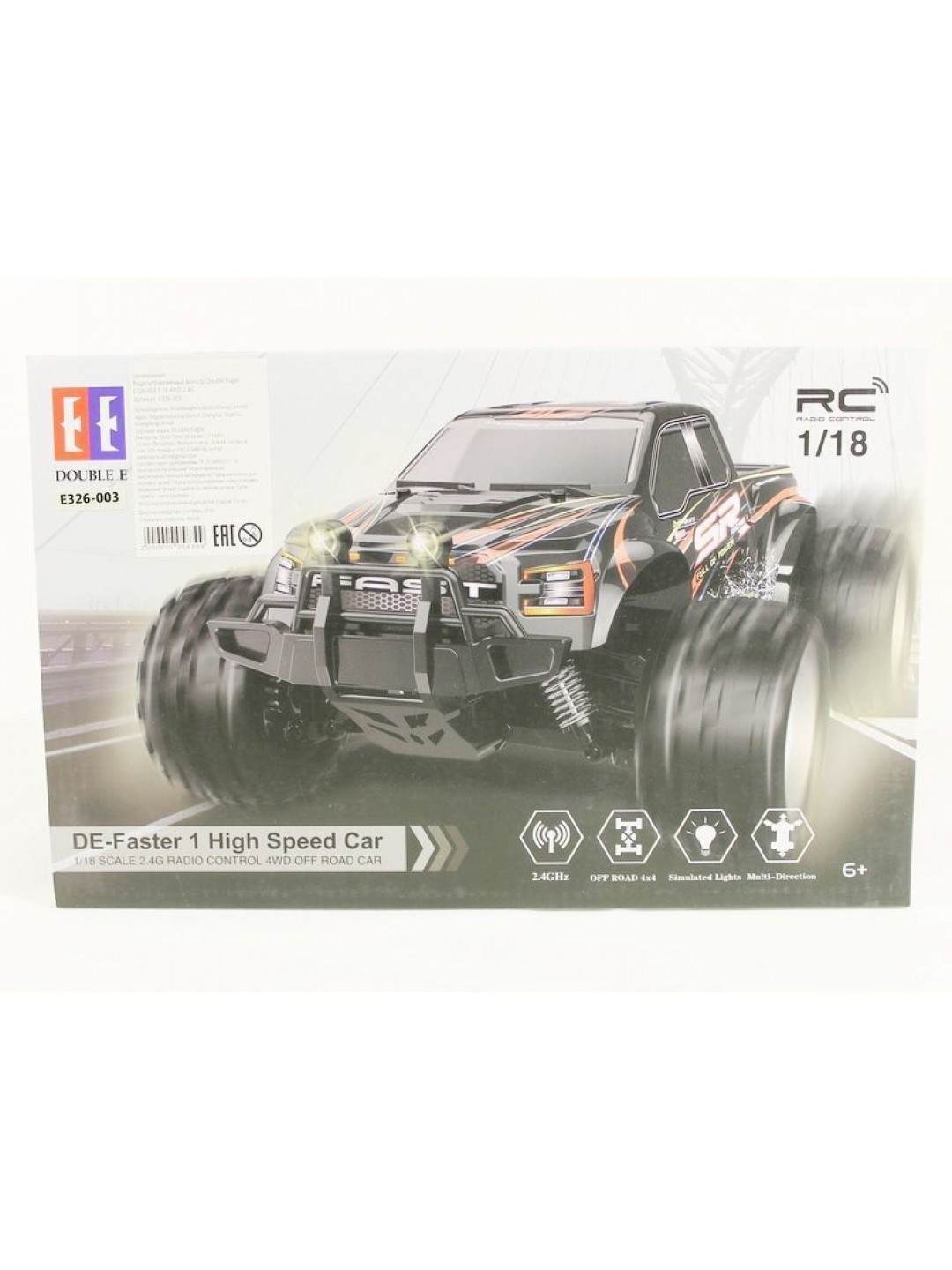 Радиоуправляемый монстр Double Eagle E326-003 1:18 4WD 2.4G