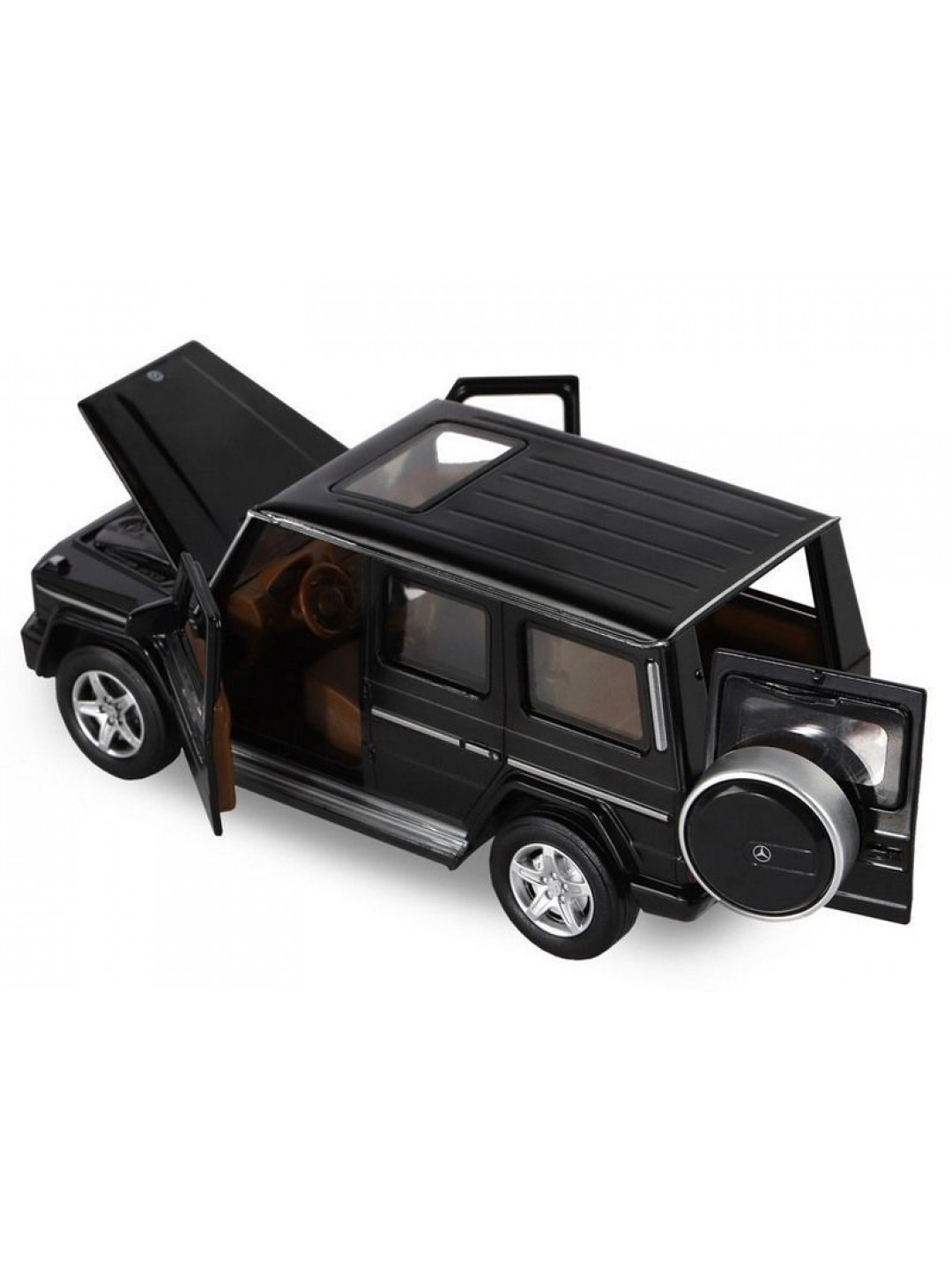 Машина "АВТОПАНОРАМА" Mercedes-Benz G350d, черный, 1/32, свет, звук, инерция, в/к 18*9*13,5 см