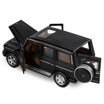 Машина "АВТОПАНОРАМА" Mercedes-Benz G350d, черный, 1/32, свет, звук, инерция, в/к 18*9*13,5 см
