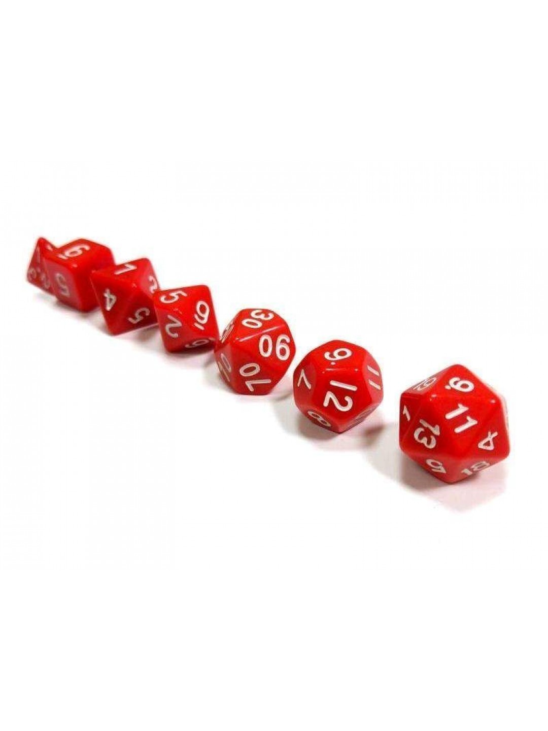 Набор ZVEZDA из 7 красных игровых кубиков для ролевых игр, 7 шт
