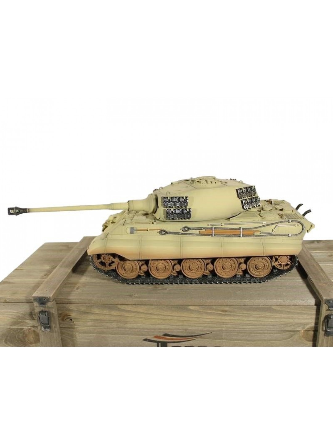 Р/У танк Torro King Tiger (башня Henschel) 1/16 2.4G, ИК-пушка, деревянная коробка