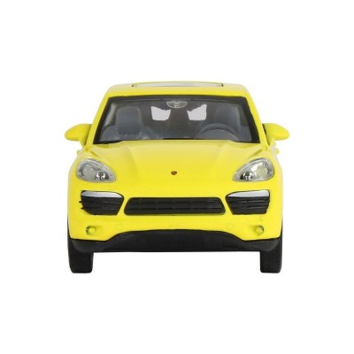 Машина "АВТОПАНОРАМА" Porsche Cayenne S, желтый, 1/32, свет, звук, инерция, в/к 17,5*13,5*9 см