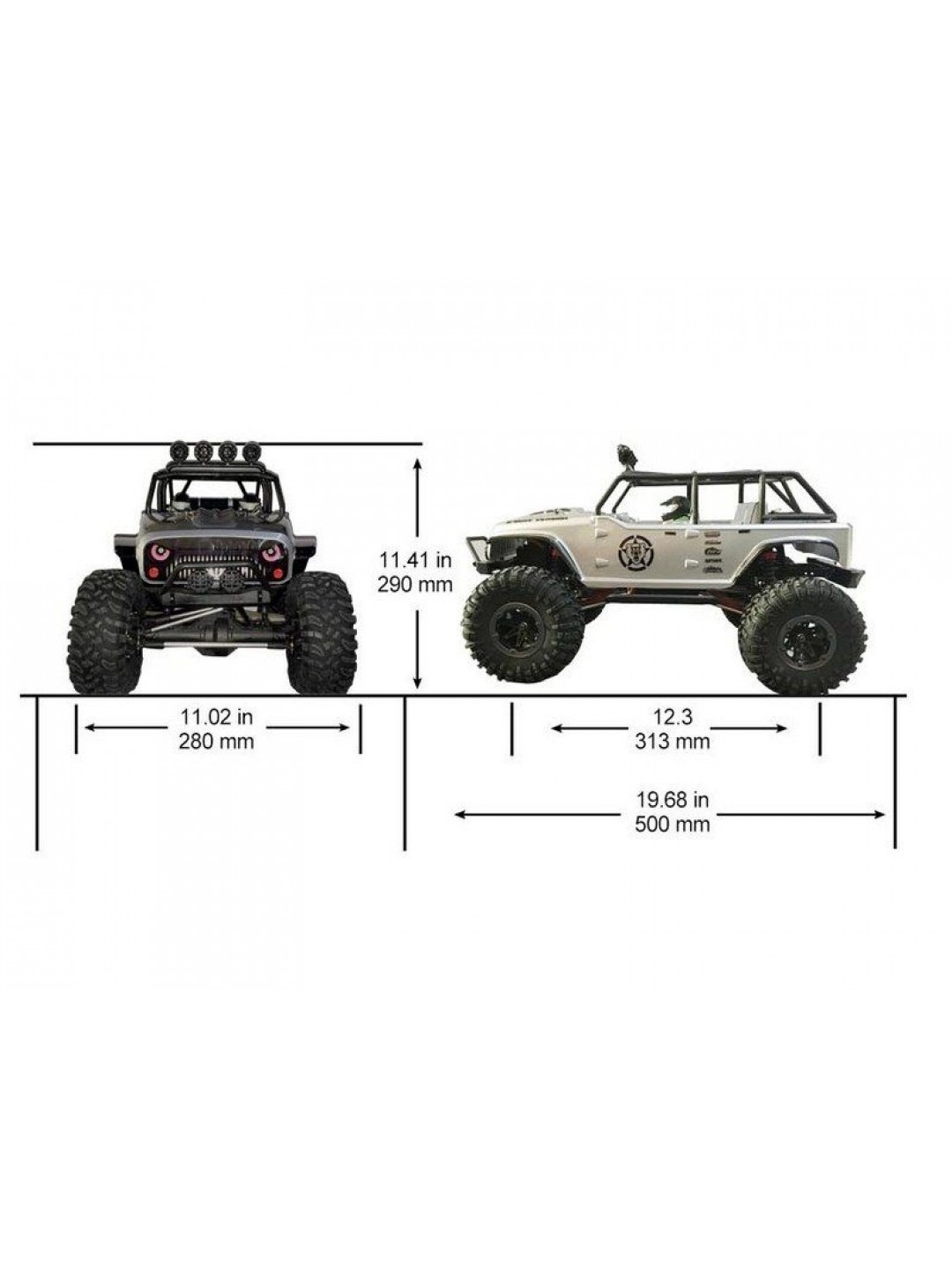 Радиоуправляемый краулер Remo Hobby Open-Topped Jeeps 4WD 2.4G 1/10 RTR