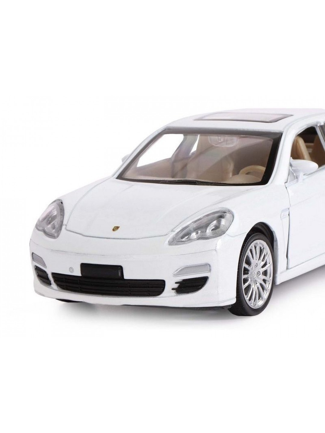 Машина "АВТОПАНОРАМА" Porsche Panamera S, белый, 1/32, свет, звук, инерция, в/к 17,5*13,5*9 см