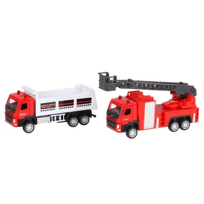 Набор "АВТОПАНОРАМА" "Пожарная служба", 1/72, инерция, в/к 30*13*10 см
