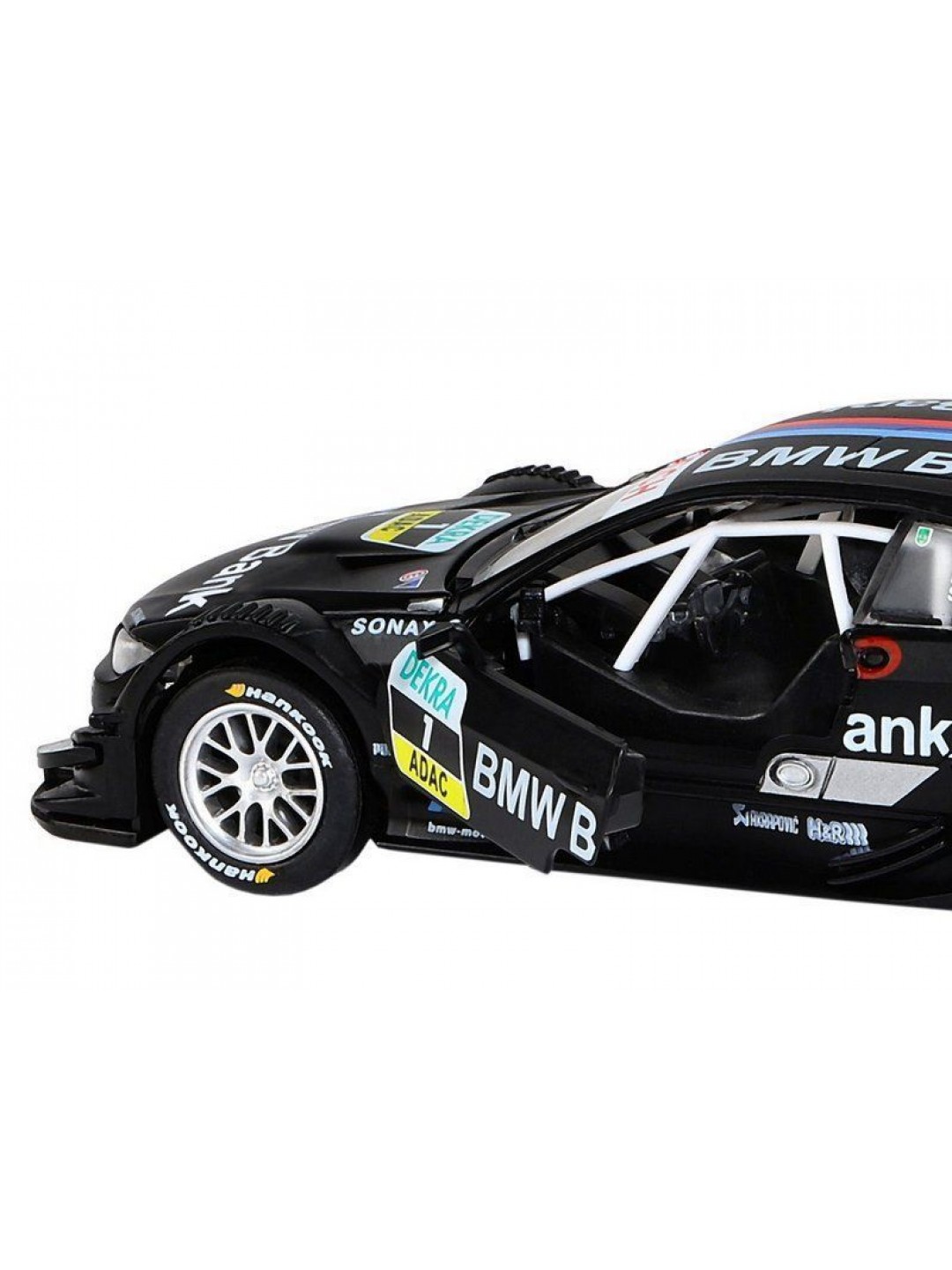 Машина "АВТОПАНОРАМА" BMW M3 DTM, черный, 1/32, свет, звук, инерция, в/к 17,5*13,5*9 см