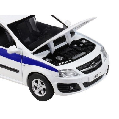 Машина "АВТОПАНОРАМА" LADA LARGUS "Полиция", 1/24, свет, звук, инерция, в/к 24,5*12,5*10,5 см