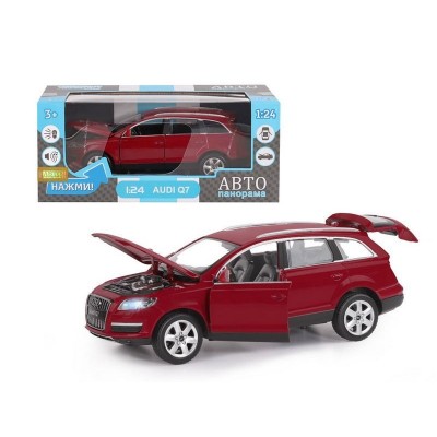 Машина "АВТОПАНОРАМА" Audi Q7, бордовый, 1/24, в/к 24,5*12,5*10,5 см