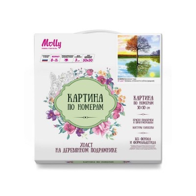 Картина по номерам 30х30 Времена года (21 цвет)