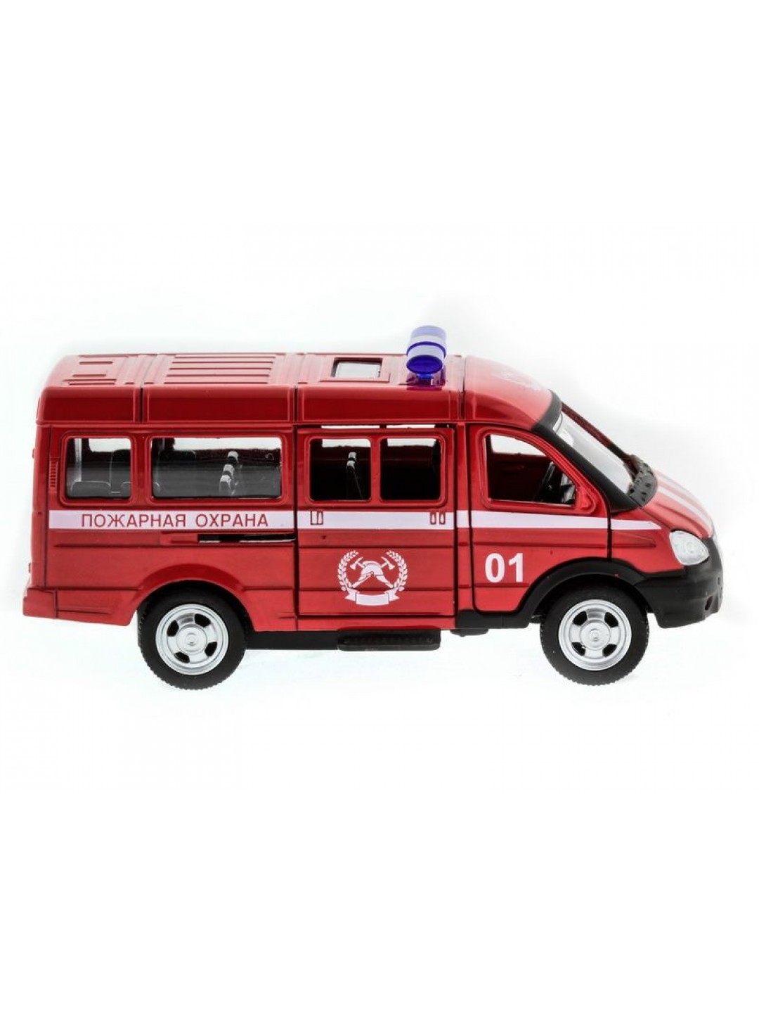Машина "АВТОПАНОРАМА" инерц. "ГАЗель"(пожарная) 1/50, в/к 14,5*8*5,5 см