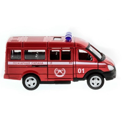 Машина "АВТОПАНОРАМА" инерц. "ГАЗель"(пожарная) 1/50, в/к 14,5*8*5,5 см