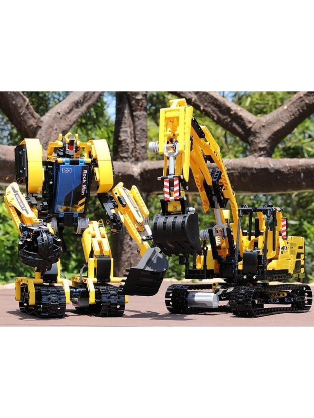 Радиоуправляемый конструктор CADA 2 в 1 экскаватор ROCK MAN (930 деталей)