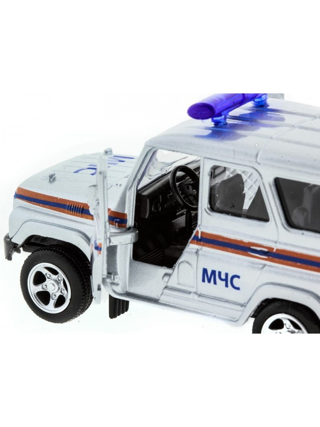 Машина "АВТОПАНОРАМА" инерц. УАЗ-469 (МЧС) 1/50, в/к 12*7*5,5 см