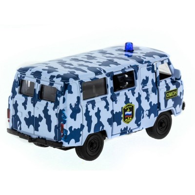 Машина "АВТОПАНОРАМА" инерц. УАЗ-452 (ОМОН) 1/50, в/к 12*7*5,5 см