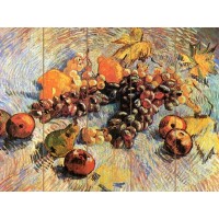 Картина по номерам на дереве 40х50 Натюрморт с яблоками и виноградом (29 красок) Картина по номерам на дереве 40х50 Натюрморт с яблоками и виноградом (29 красок)
