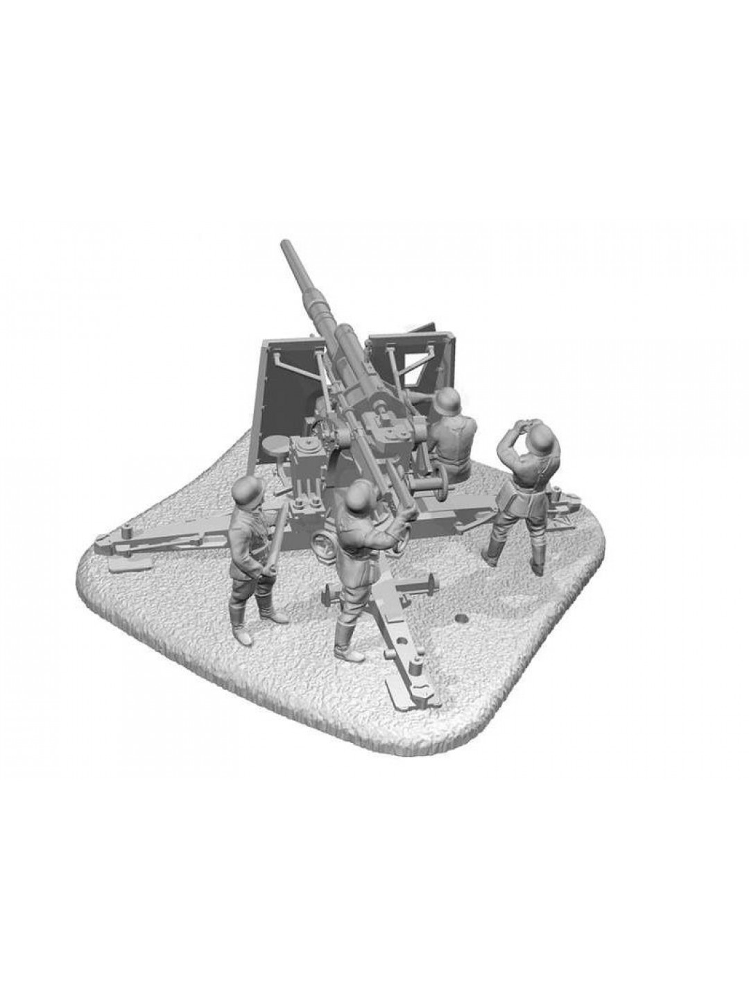 Сборные солдатики ZVEZDA Немецкое зенитное орудие FLAK-36 с расчетом, 1/72