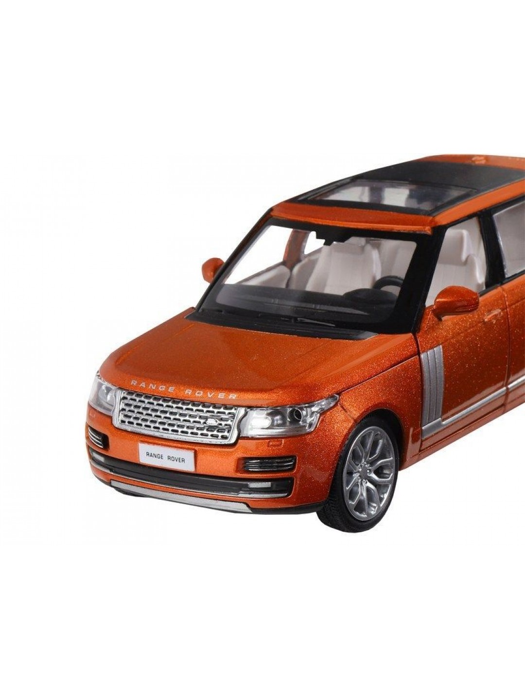 Машина "АВТОПАНОРАМА" 2013 Range Rover, оранжевый, 1/34, свет, звук, инерция, в/к 17,5*13,5*9 см