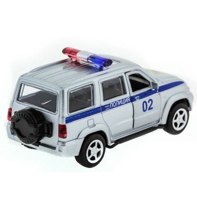 Машина "АВТОПАНОРАМА" инерц. УАЗ Патриот (полиция) 1/50, в/к 12*7*5,5 см