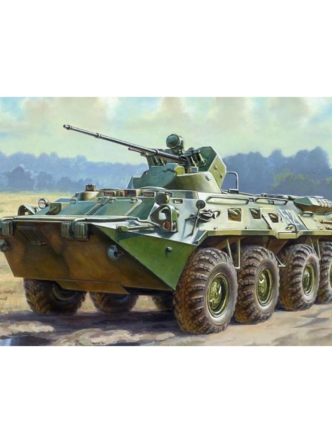 Сборная модель ZVEZDA Российский бронетранспортер БТР-80А, 1/35