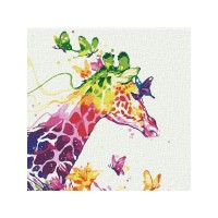 Картина по номерам 30Х30 РАДУЖНЫЙ ЖИРАФ (18 цветов) Картина по номерам 30Х30 РАДУЖНЫЙ ЖИРАФ (18 цветов)