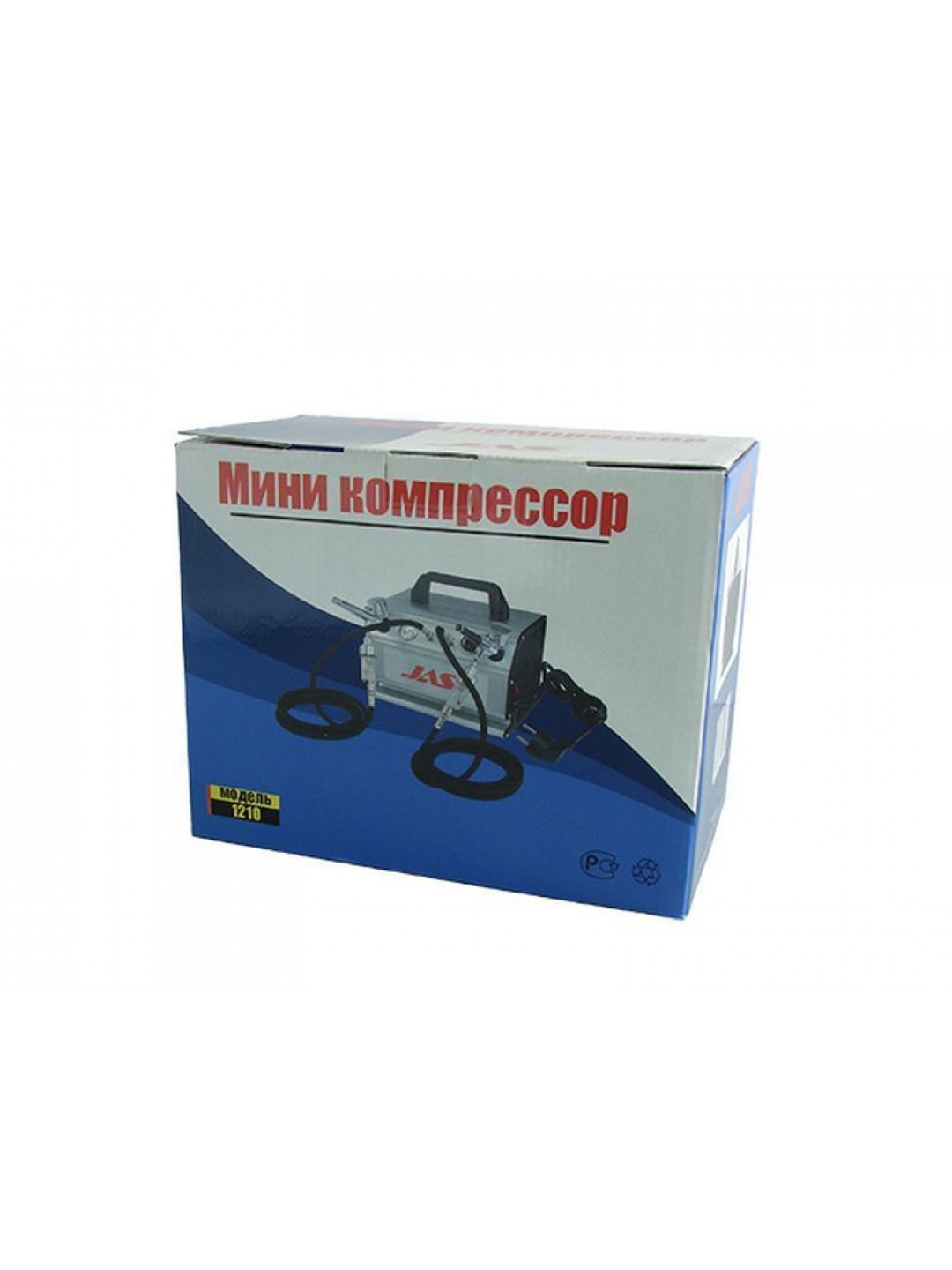 Компрессор 1210, с регулятором давления, автоматика, ресивер 0,3 л, 2 выхода