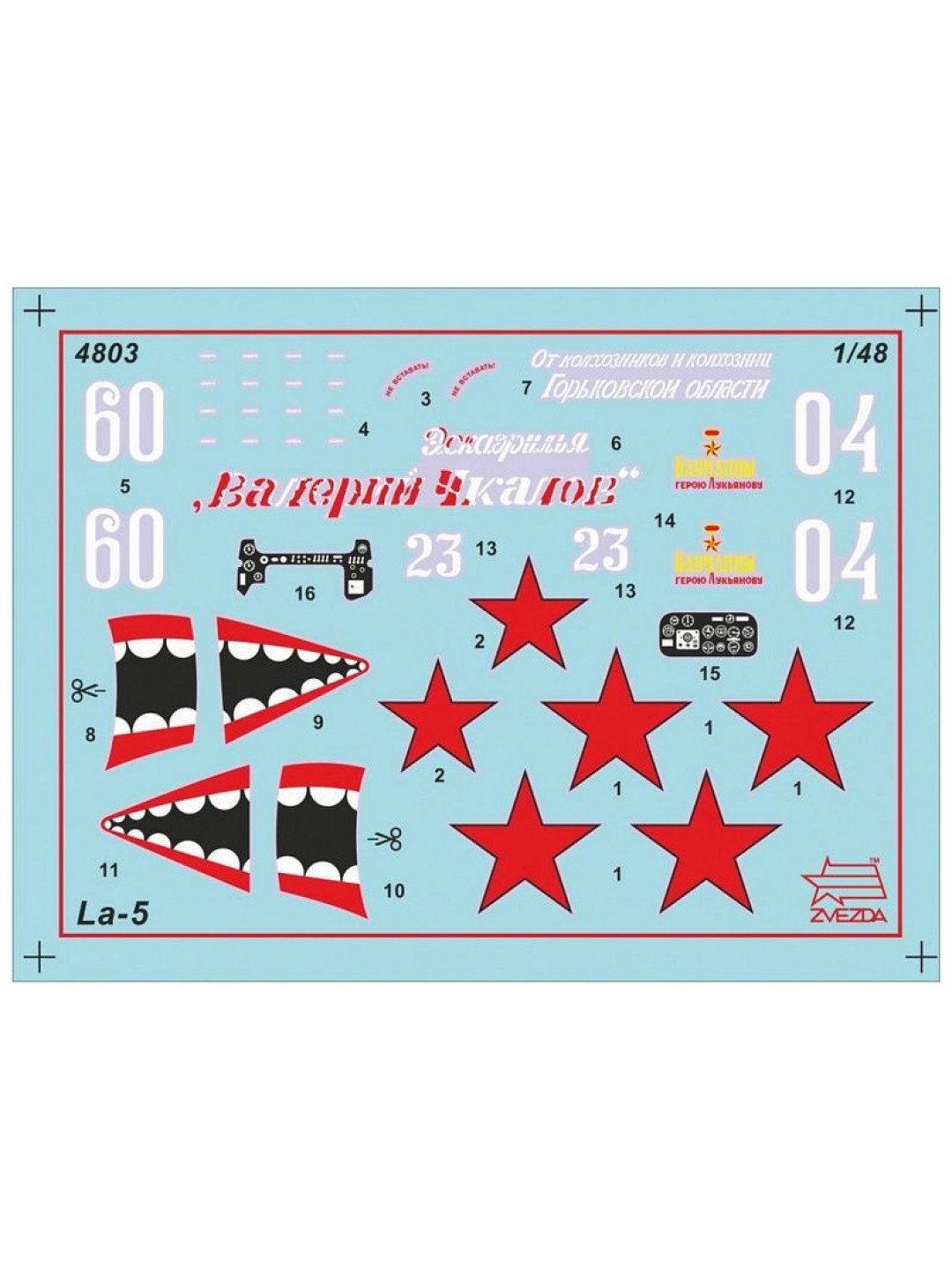 Сборная модель ZVEZDA Советский истребитель Ла-5, 1/48