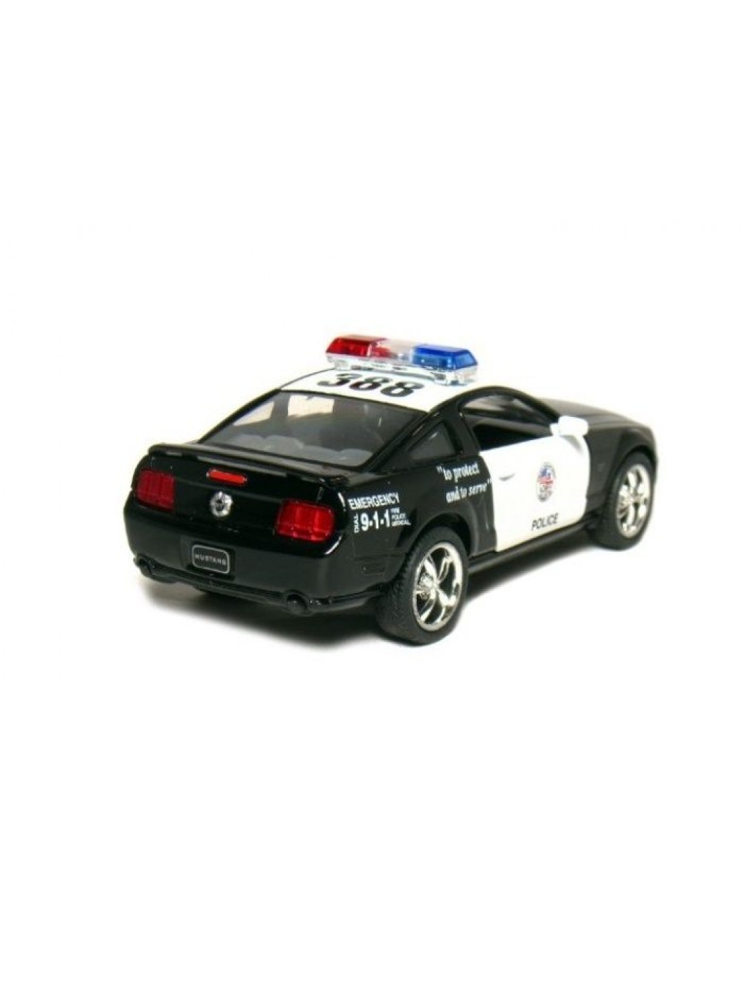 Машина Kinsmart 1:38 FORD Mustang GT Police инерция (1/12шт.) б/к