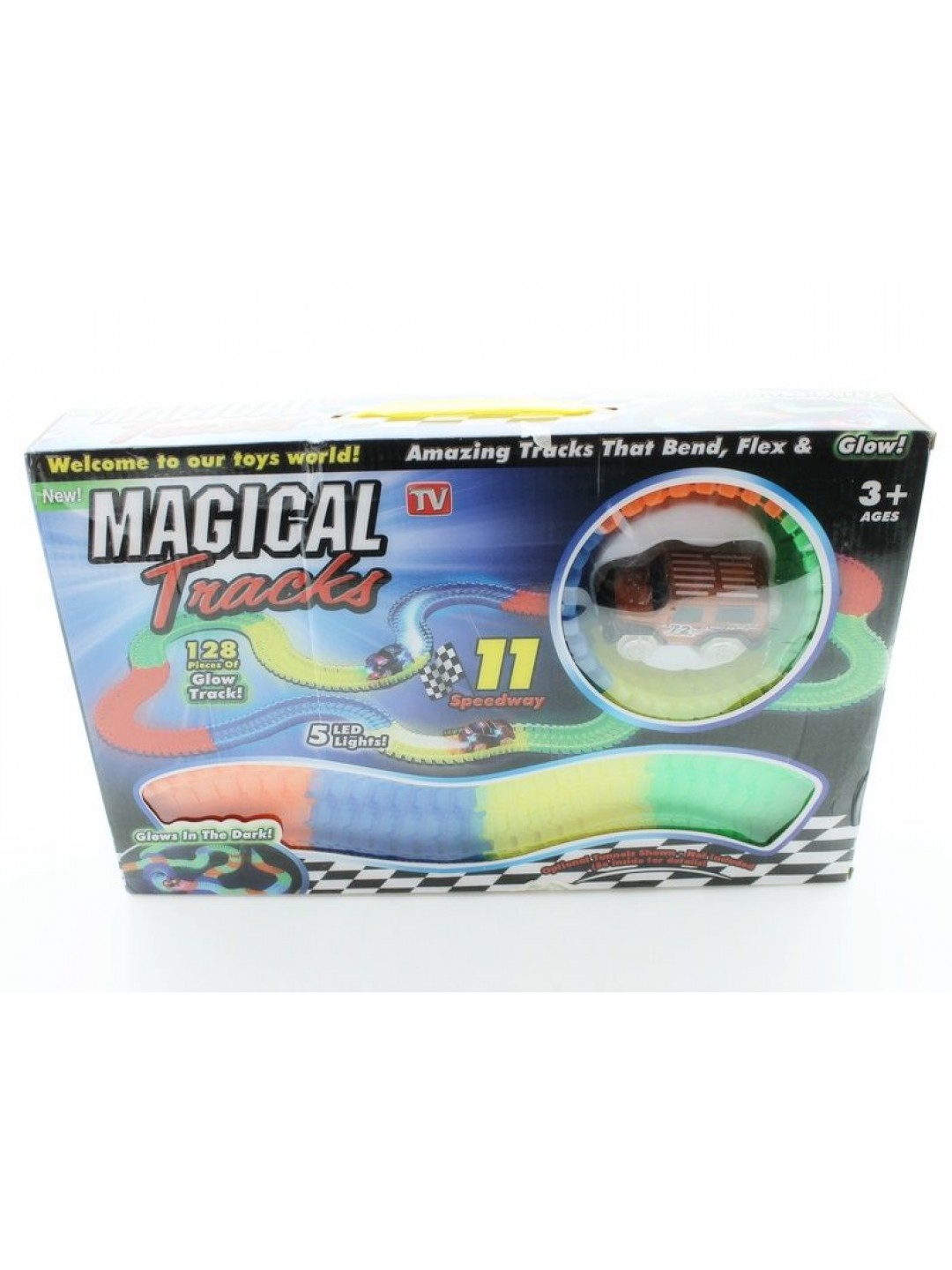Трек гибкий Magic Tracks "Светится в темноте", 128 деталей