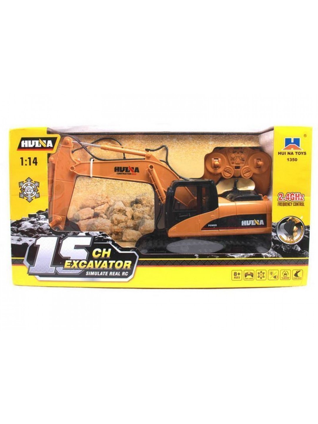 Радиоуправляемый экскаватор HUI NA TOYS 2.4G 15CH 1/16 RTR