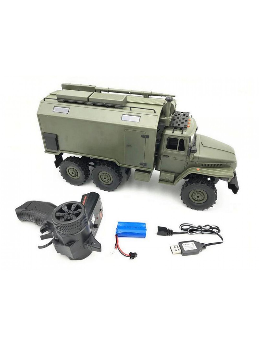 Радиоуправляемая машина WPL УРАЛ (зеленый) 6WD 2.4G 1/16 RTR