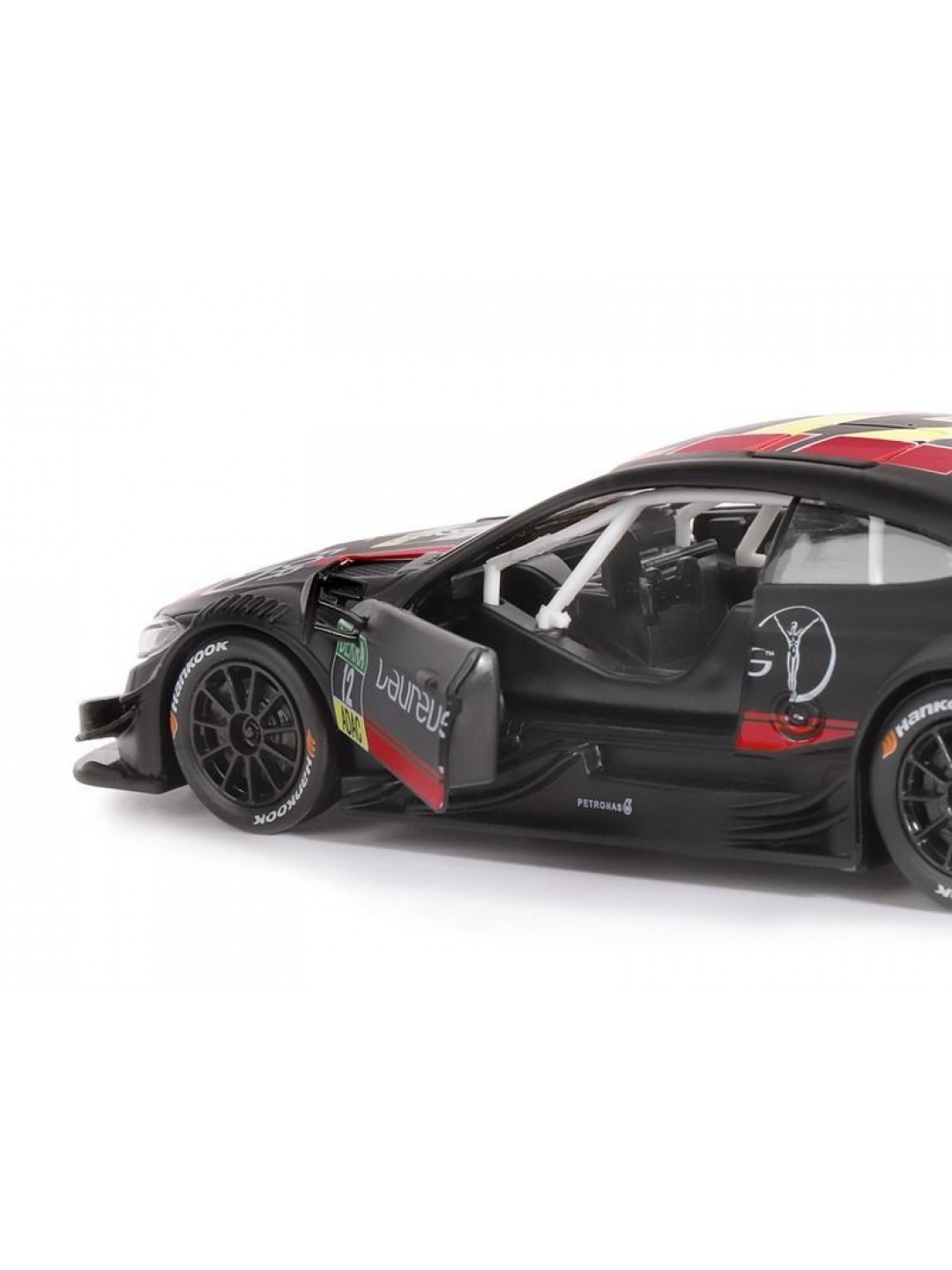 Машина "АВТОПАНОРАМА" Mercedes-AMG C 63 DTM, черный матовый, 1/32, в/к 17,5*12,5*6,5 см