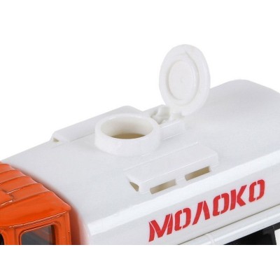 Машина "АВТОПАНОРАМА" "Молоко", 1:52, цвет оранжевый, инерция, в/к 16,1*6,1*7,6 см
