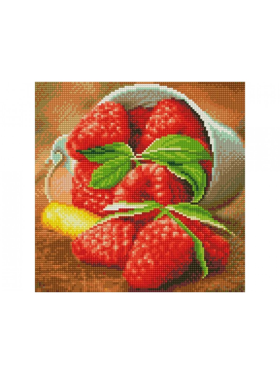 Картины мозаикой 30х30 ЯГОДА МАЛИНА (31 цвет)