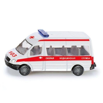 Микроавтобус Siku 1083RUS Скорая медицинская служба 1/50, белый