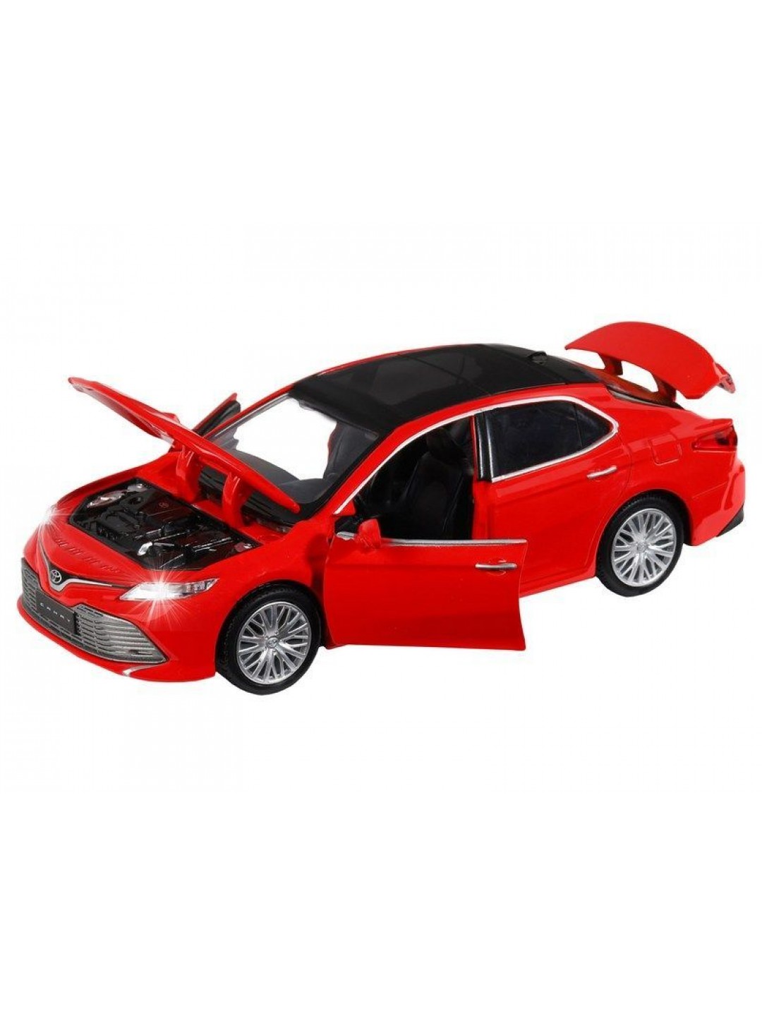 Машина "АВТОПАНОРАМА" Toyota Camry, красный, 1/32, свет, звук, инерция, в/к 17,5*13,5*9 см