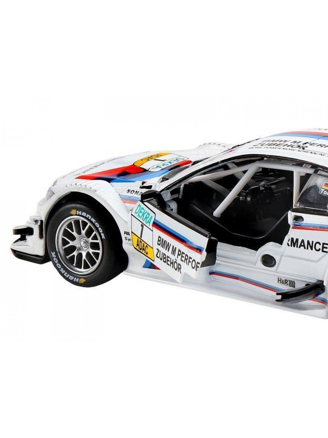 Машина "АВТОПАНОРАМА" BMW M3 DTM, белый, 1/32, свет, звук, инерция, в/к 17,5*13,5*9 см